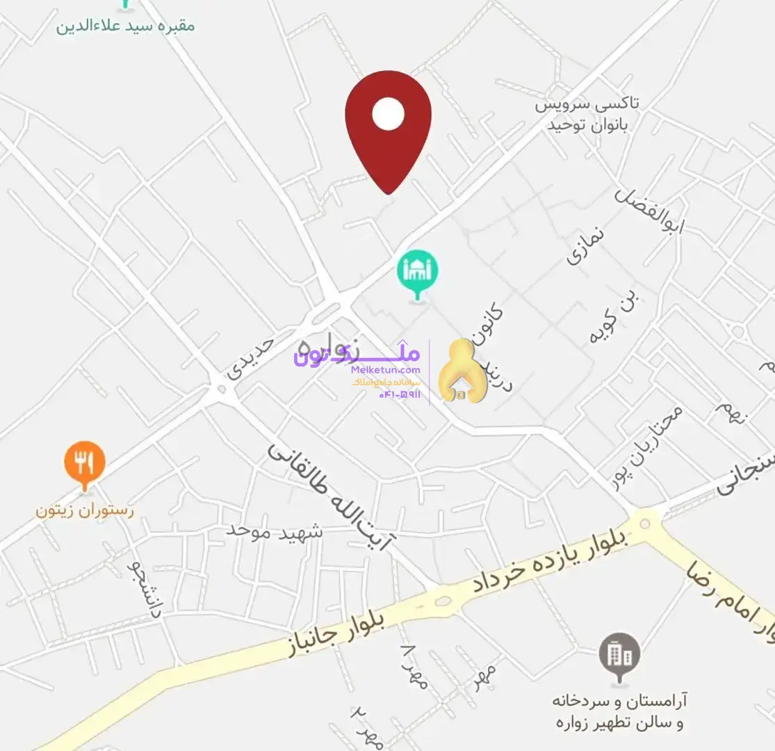 فروش زمین مسکونی زواره