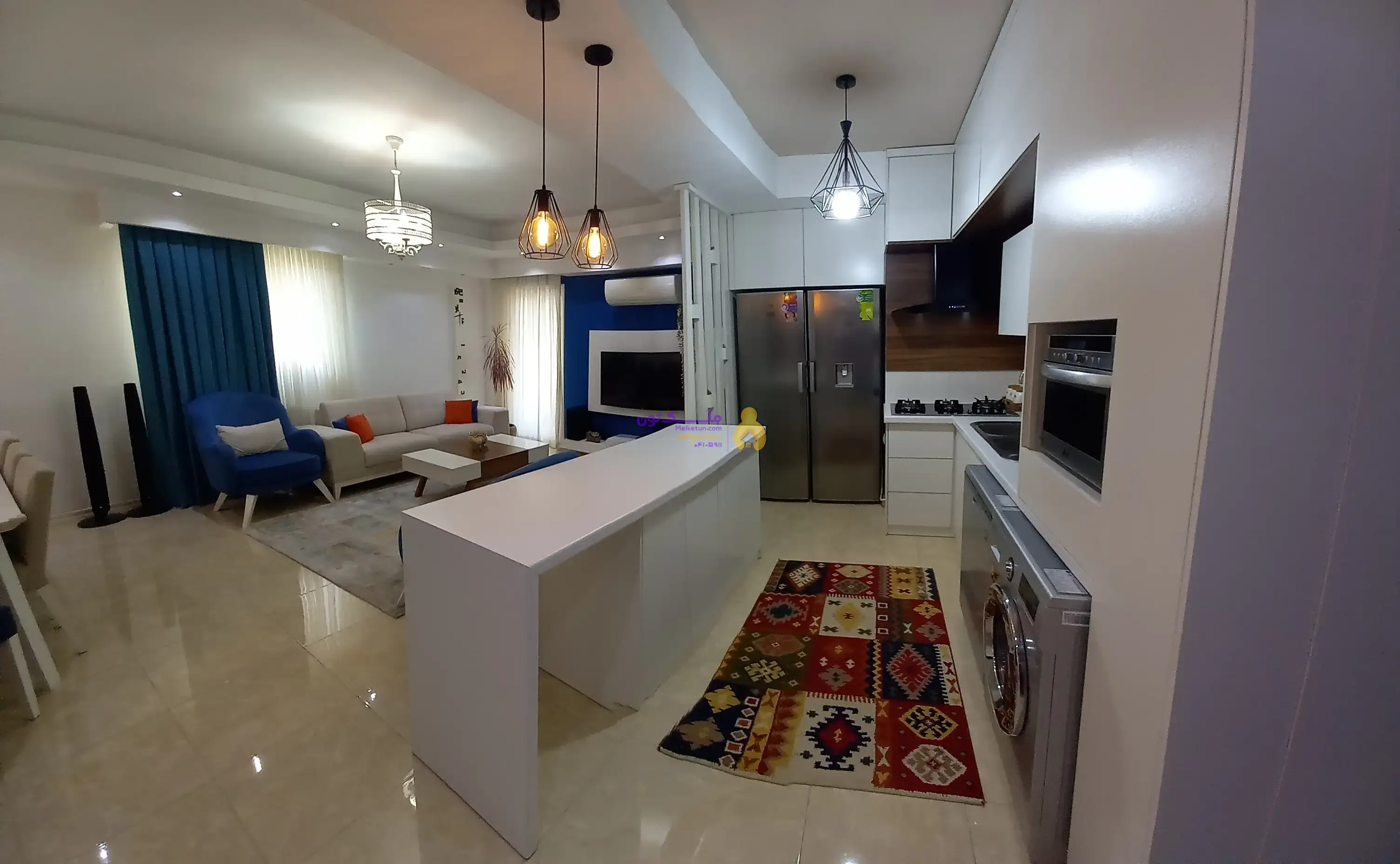 فروش آپارتمان 82 متری دیزاین شده با ویو دریا ، مبله